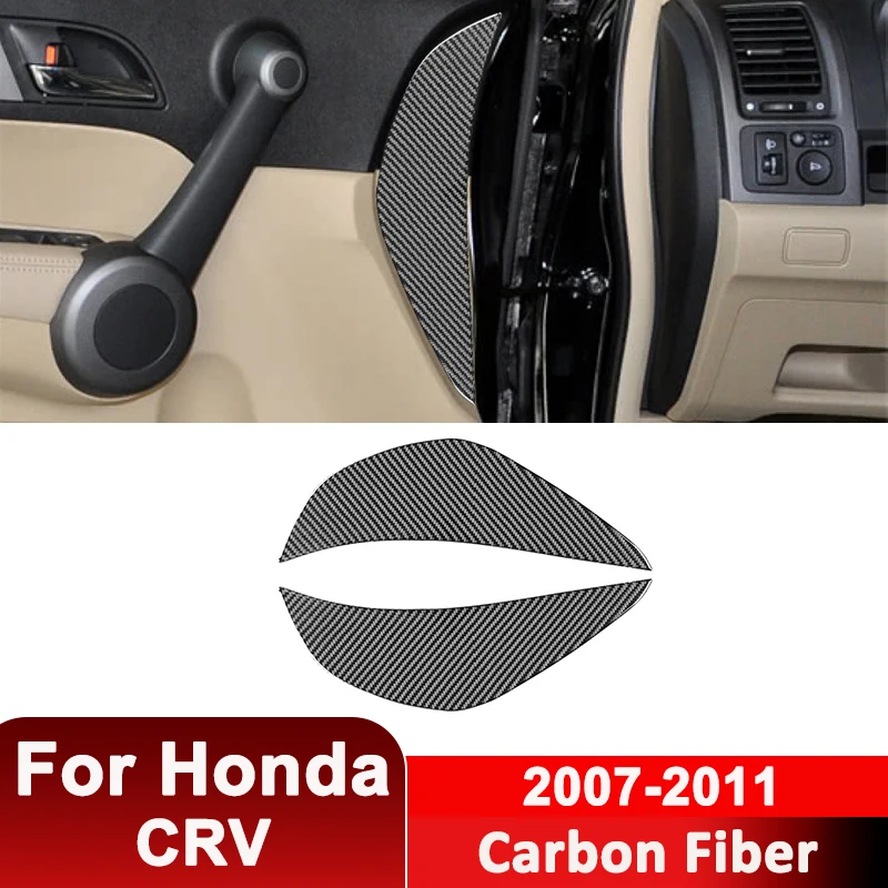 For Honda CRV 2007-2011 Carbon Fiber Car Door Closing Buffer Shock-absorbing Pad Decorative Sticker Interior Accessories