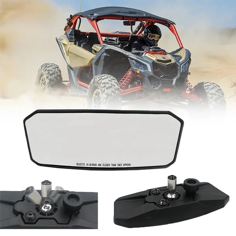 

Зеркало заднего вида Dune для бездорожья, подходит для Can Am Maverick X3 UTV, центральное зеркало заднего вида, широкоугольное, универсальное, с защитой от сотрясений
