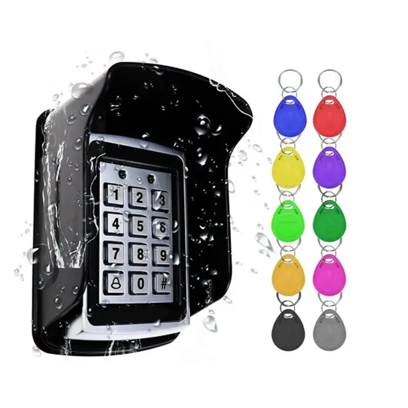 B27B RFID Electronic Lock System Cover Waterproof Rainproof Metal Access Control Keypad Outdoor Door Opener