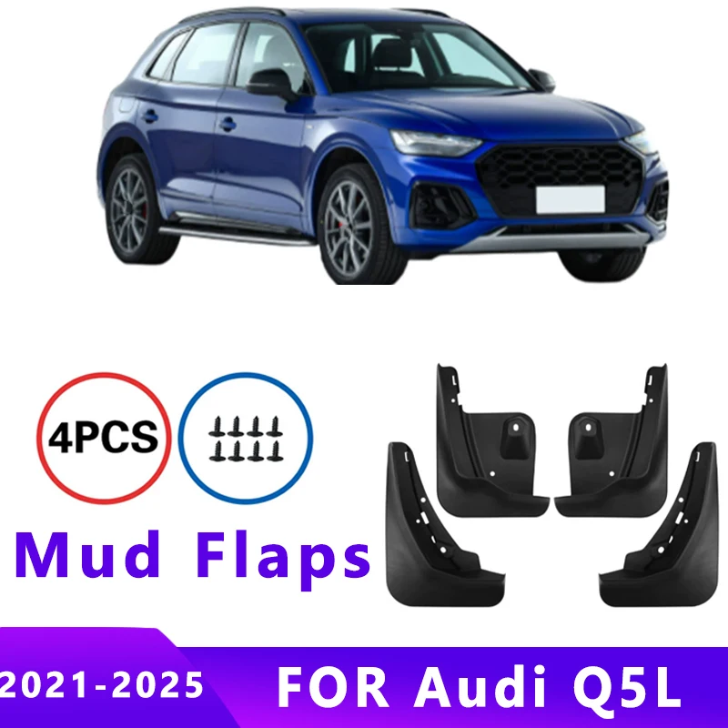 

Mud Flaps Fit for Audi Q5L 2021-2025 Mudguards Tire Fenders Splash Proof Accessories Wheel Guards 4ps