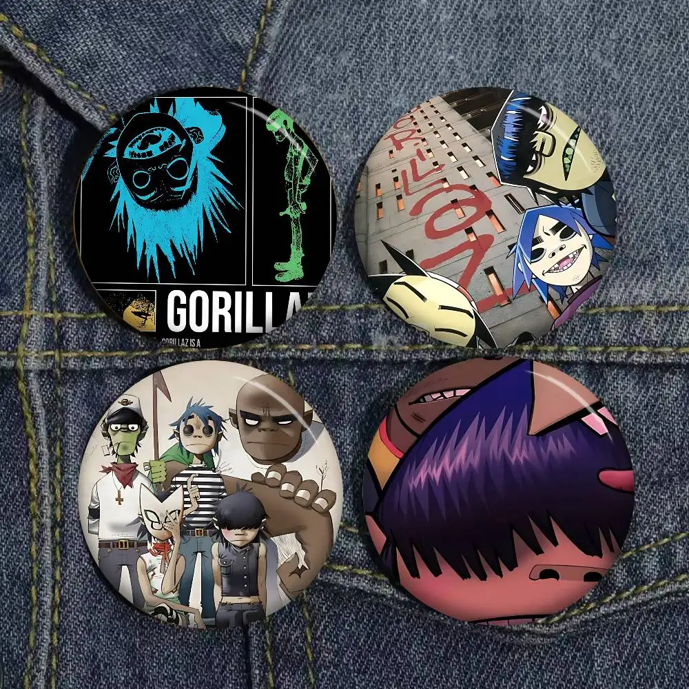 Classic Popular G-GorillazS Virtual Band New Brooches Soft Button Pin Funny Silly Gnarpy On A Skateboard Meme Badge Gamer