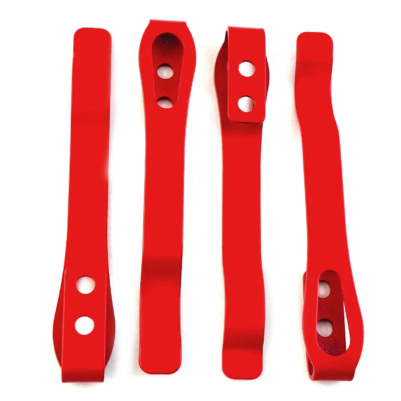 12 Colors 420 Stainless Steel Material Knife Pocket Clip Back Clamp With M2.5 Screws - view 5
