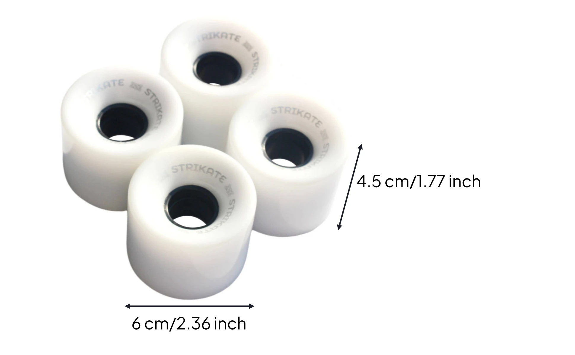 4 Pieces 60 X 45 Mm Skateboard Wheel High Speed 78A Skateboard Wheel 78A Polyurethane Wheels Wear-Resistant Sports Gear