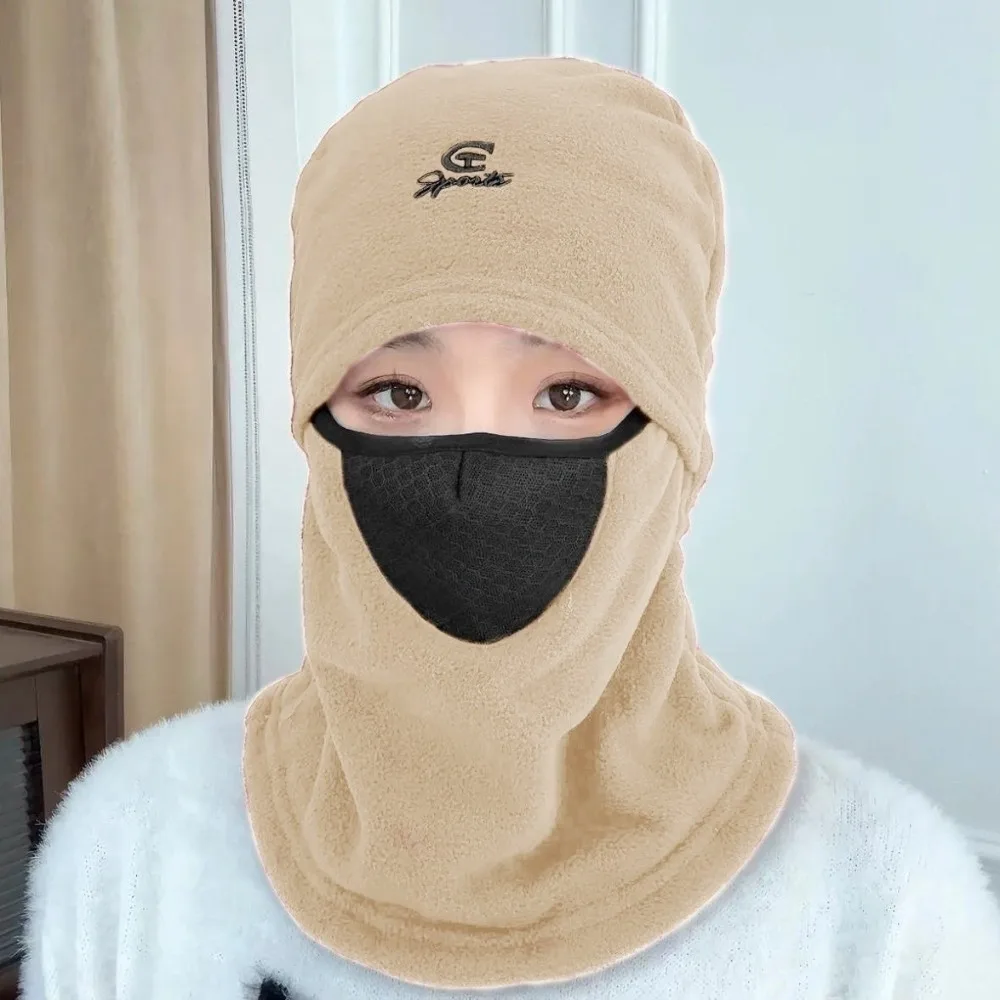 

New Polar Fleece Scarf Mask Integrated Hat Warm Windproof Helmet Cap Coldproof Breathable Beanie Hat Outdoor Sports