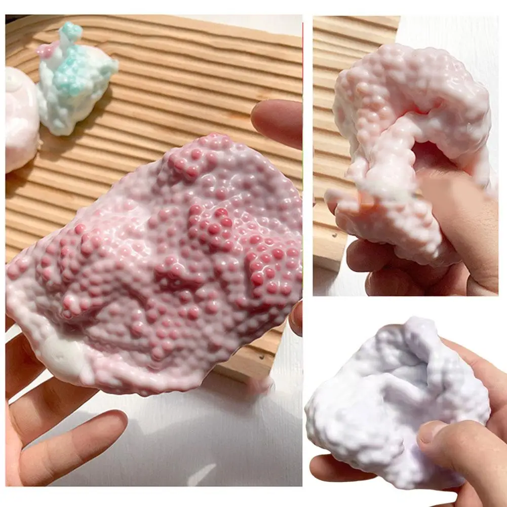 Shapeable Ultra-thin White Skin Ball Super Soft Q Kneading And Stress Relieving Toy Vacuum Handmade Stretchy Stress Ball