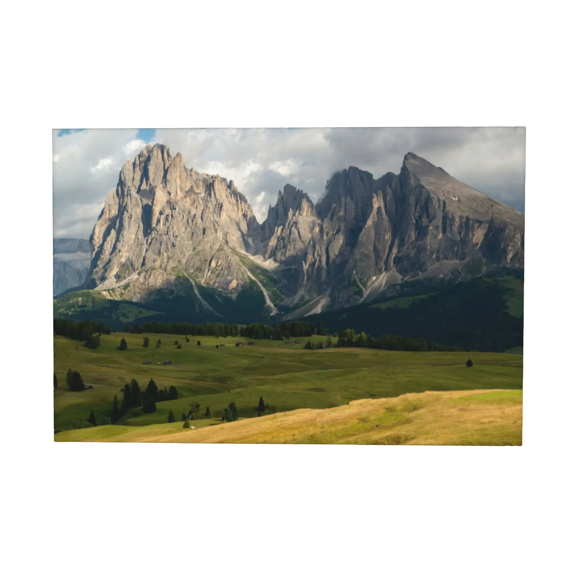 Impresión en lienzo con marco flotante de paisaje de montaña de los Alpes, arte de pared de paisaje natural de alta resolución para decoración del hogar