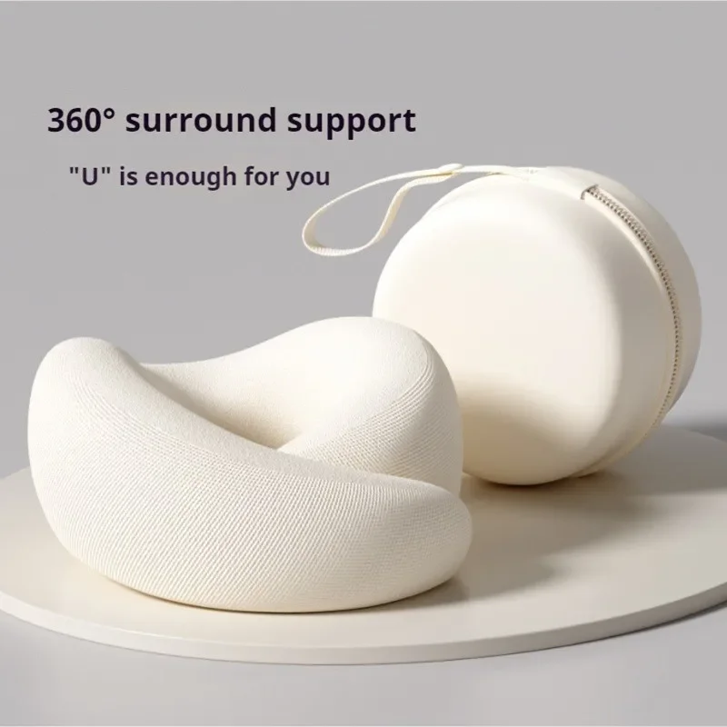 

Memory Foam Neck Pillow Neck Support Pillow With Head Cushion Support Camping Neck Protect Soft Memory Foam Head Support