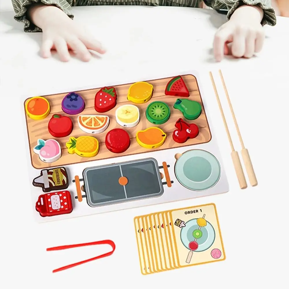 

Interactive Wooden Fruit Toy Play House Simulation Food Toddler Fruit Matching Toy Pretend Play Cognitive