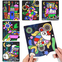 DIY Cartoon Magic Transfer Painting Crafts for Kids Arts and Crafts Toys for Children Creative Educational Learning Drawing Toys