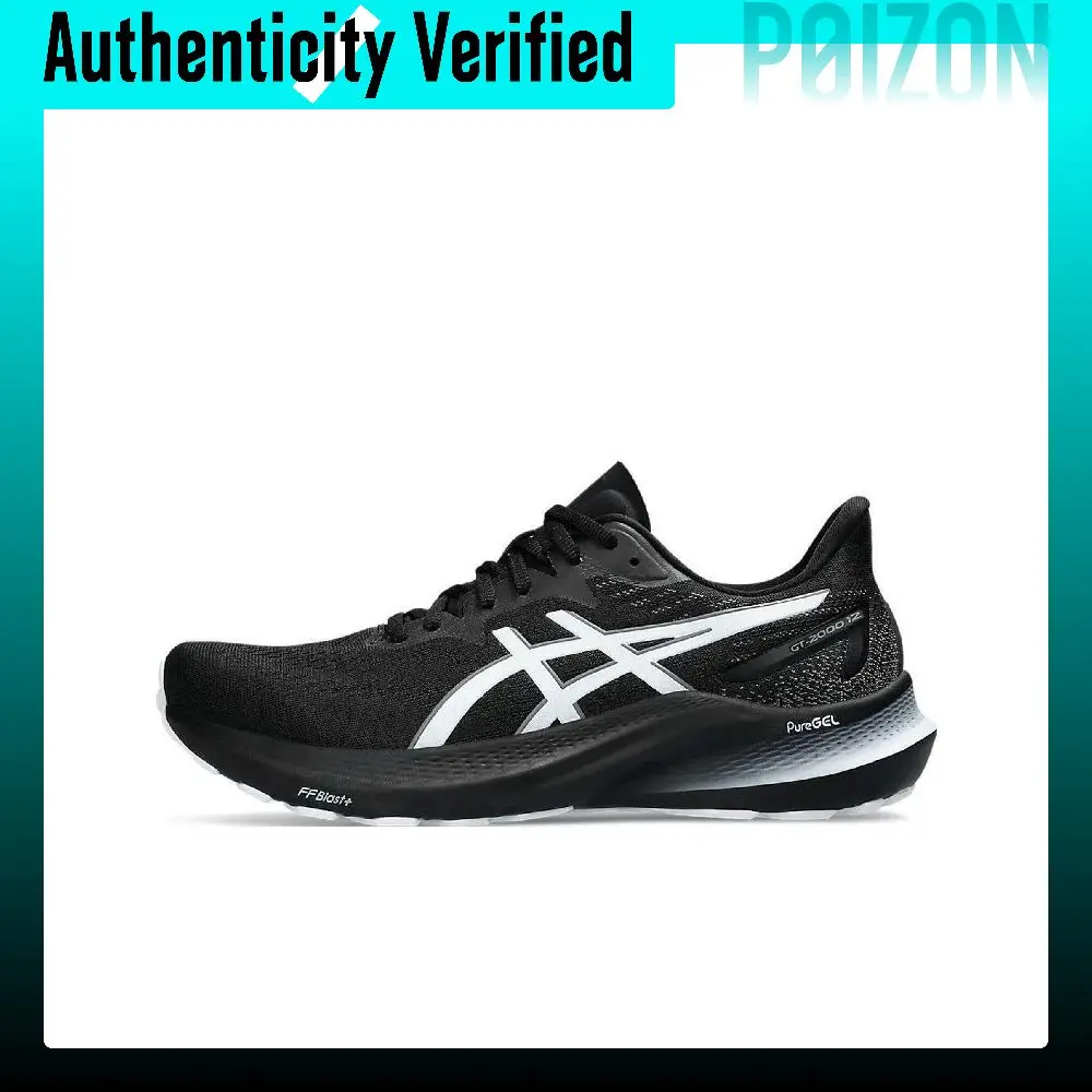 ASICS GT 2000 12 Mesh Low top Physical Fitness Test & Exam Running Shoes Men's Black White 1011B691-006