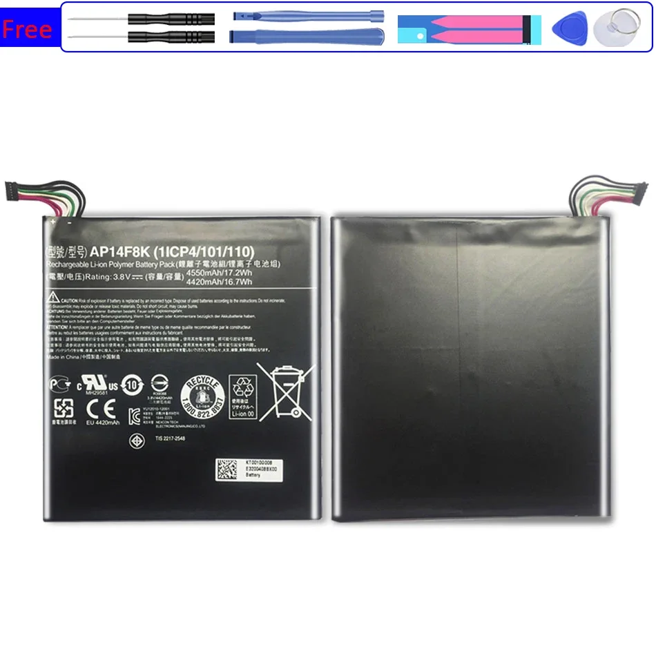 Tablet Battery For Acer Iconia Tab A1-850 B1-810 B1-820 B1-830 W1-810 AP14F8K 4550mAh