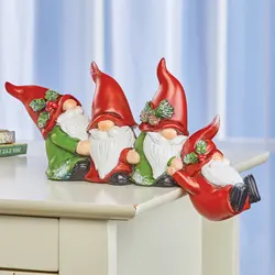 Father Christmas Resin Ornament Christmas Gnomes Four Dwarfs Christmas Holiday Party Decorations