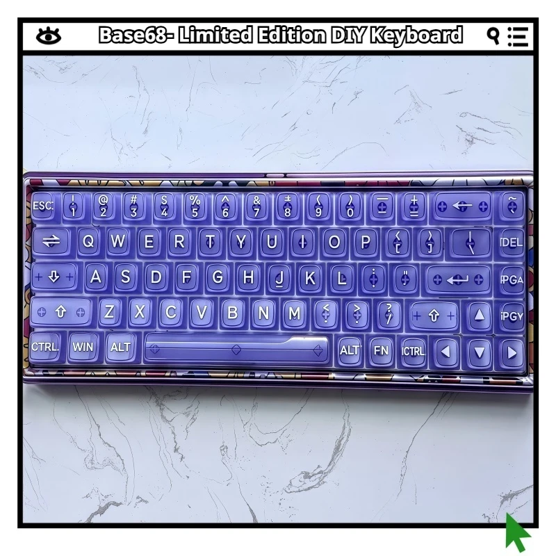 

Ainbell Base68 Механическая клавиатура DIY Индивидуальная полная клавиша с возможностью горячей замены Трехрежимное соединение ПК Длительный срок службы батареи Милая