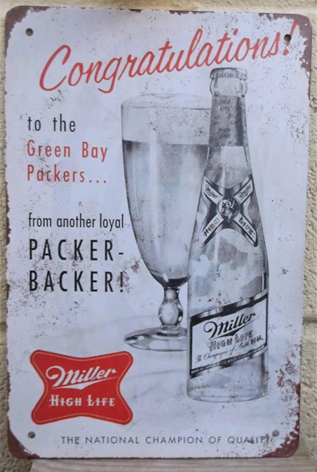 Miller Retro Metal Tin Sign Plaque Poster Wall Decor Art Shabby Chic Gift