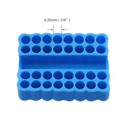 1 PC 32 Holes Hex Shank Screwdriver Bit Holder Multi-functional Storage Drill Bit Organizer For Storing Screwdriver Bits