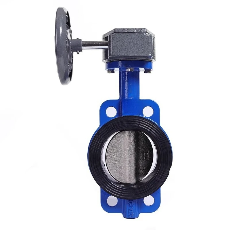 

9806 Turbine Butterfly Valve D371X-16 Ductile Iron Wafer Type Manual Switch Soft Sealed Water Valve