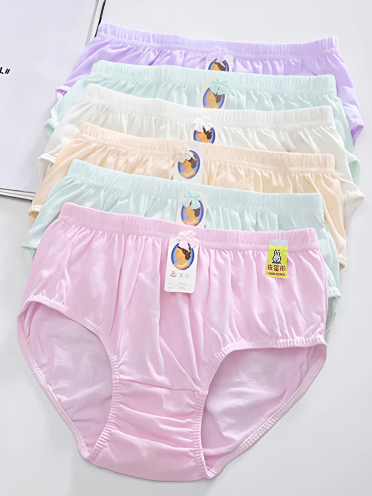 Pure Cotton  Panties for Women Breathable Underwear Large Size Comfortable Briefs Simple Design Youthful Fashion