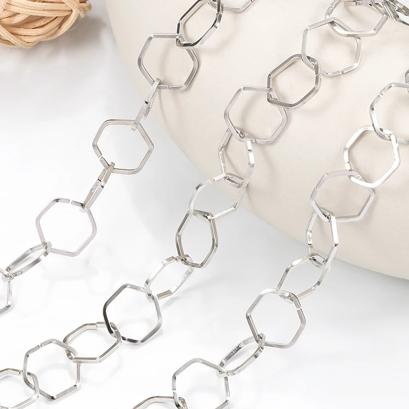 

1-метровые подвески из нержавеющей стали, модные цепочки без выцветания для DIY, модное ожерелье, браслет, аксессуары для изготовления ювелирных изделий, оптовая продажа