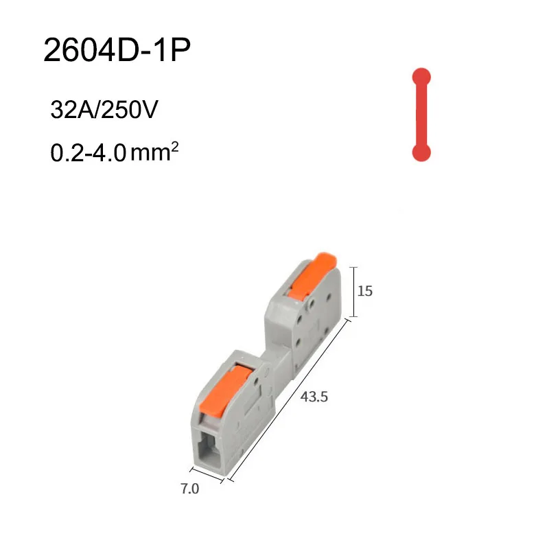 Quick Wire Connector Interposition Connectors Universal Compact Splitter Electrical Conductors Push-in Home Terminal Block