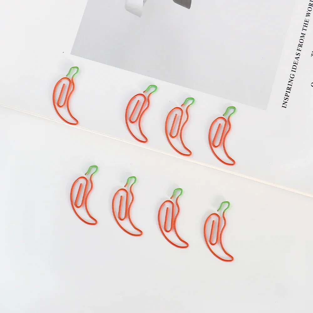 30 قطعة Kawaii المعادن الفلفل الحار ورقة كليب الزخرفية المرجعية الموثق سجل القصاصات ورقة كليب مدرسة مكتب طالب لوازم مكتبية