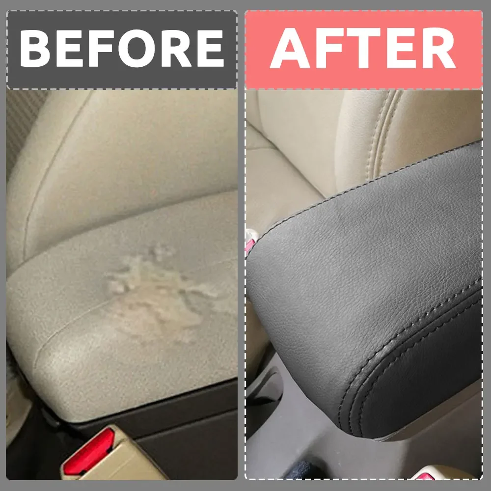 Faux Leather Easy Clean Car Armrest Box Center Console Lid Armrest Cover Car Accessories For Hyundai Tucson 2006 - 2013