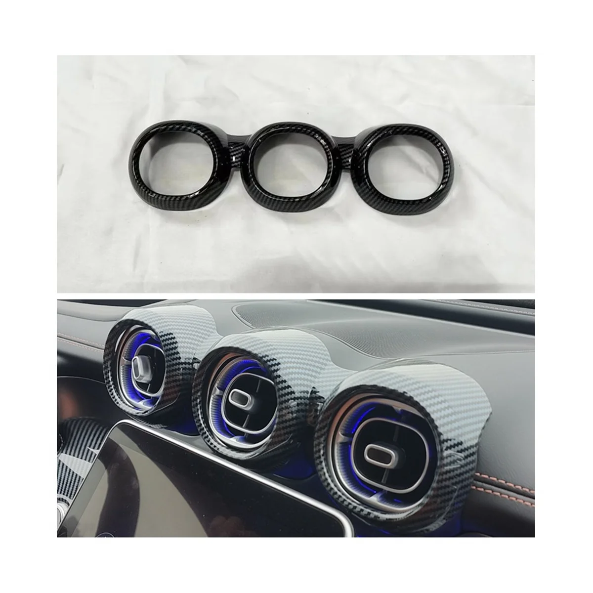 

Прочно автомобильная накладка на розетку переменного тока для Mercedes Benz GLC X254 GLC260 GLC300 2023, аксессуары для стайлинга автомобилей