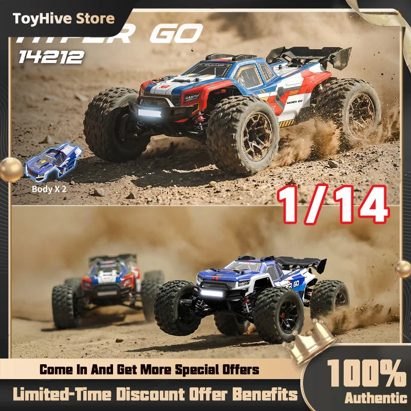 【In Stock】HyperGo MJX 14212 1/14 4WD 2.4G RC Car 56KM/H Brushless Drift Vehicle Racing Car Remote Control Car Off-Road Truck Toy