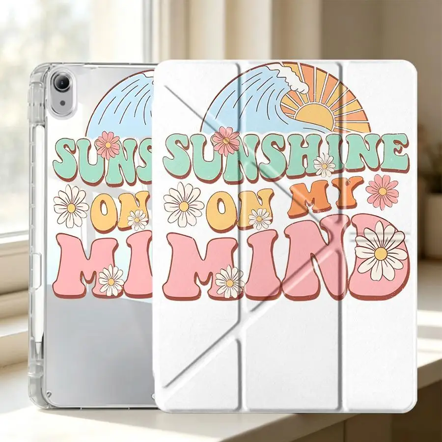 Tablet Case For iPad 10th Gen Mini 7 6 5 Air 8 M2 M3 3 Pro 13 2025 2026 12th 11th 9th With Pen Slot Cover Personalized Flower