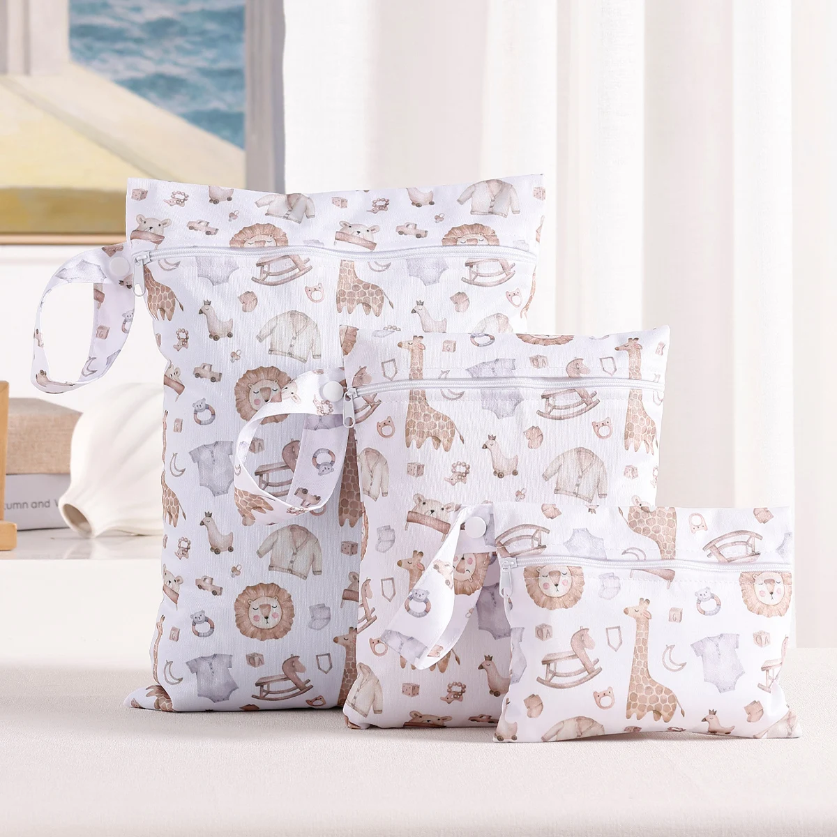 Elinfant 3PCS Travel Wash Cosmetic Bag Waterproof Diaper Bag Portable Storage Bag