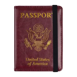 Passport Holder Cover Wallet RFID Blocking Leather Card Case Travel Accessories for Women Men