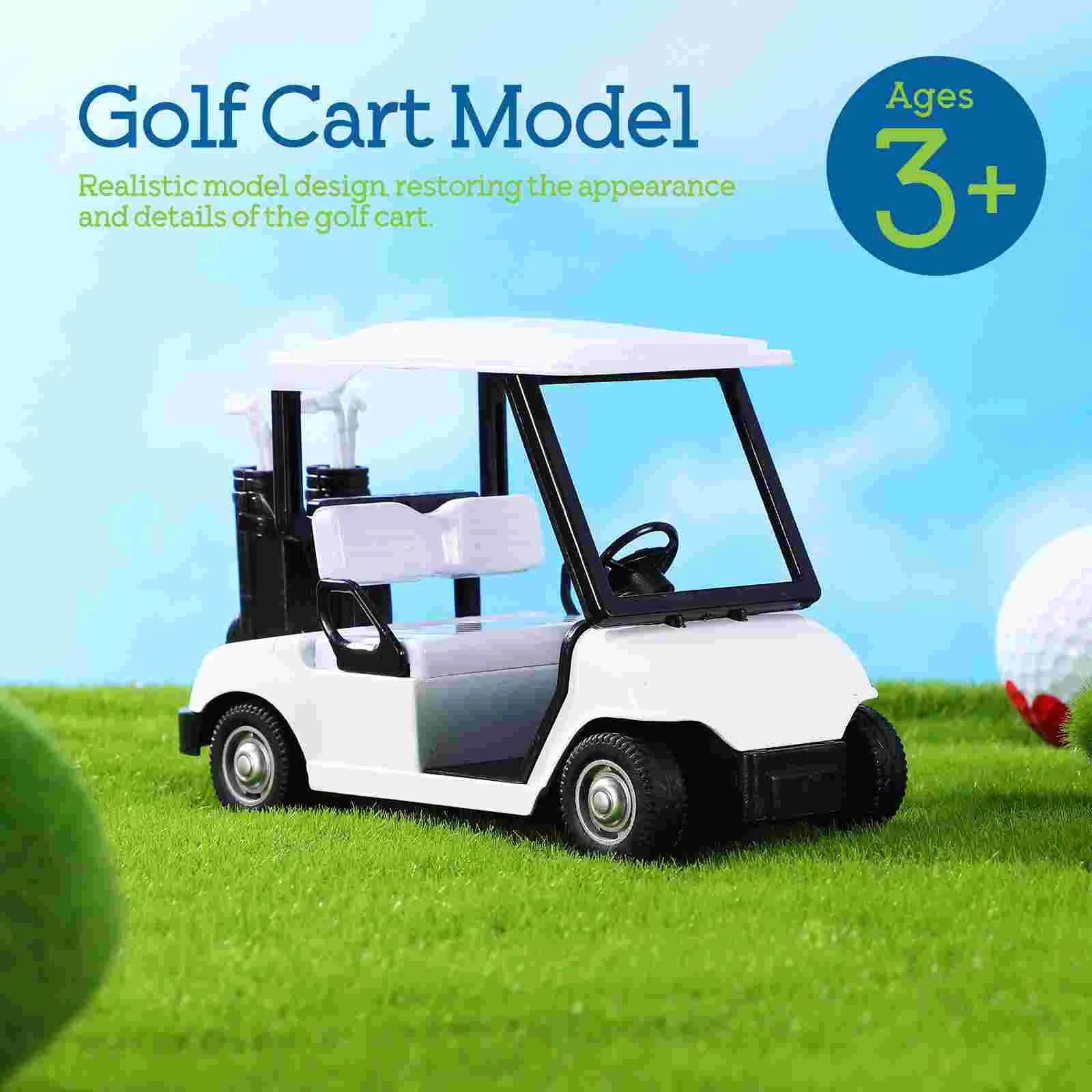 Diecast Cars Golf Cart Model Toy Party Supplies Alloy Decor Baby Trinkets for Kids