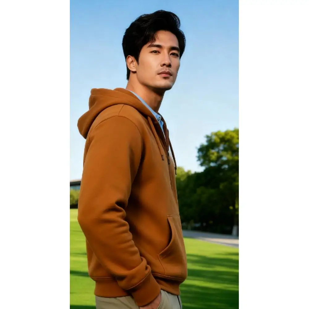 

Men's zipper hoodie is comfortable and soft, suitable for daily wear, outdoor activities, and layering. It comes in 2 colors