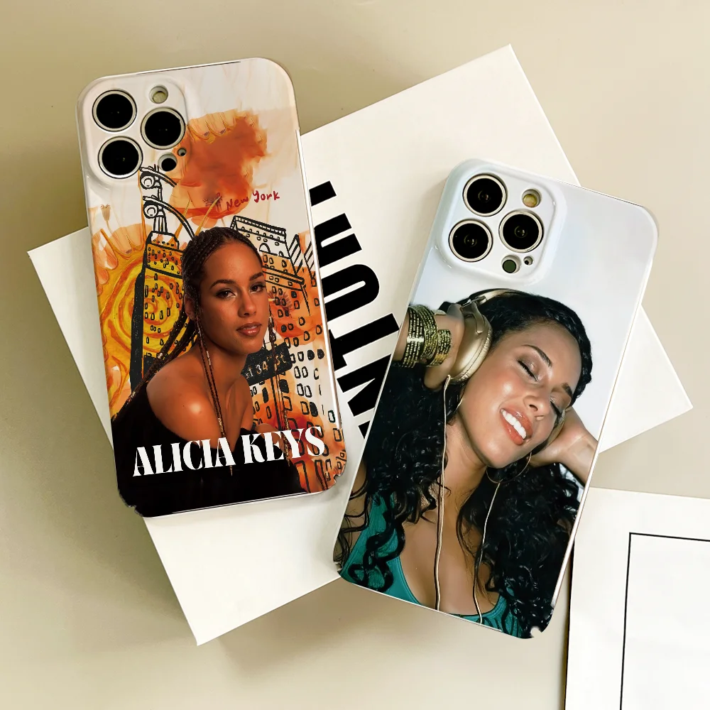 

A-Alicia Keys Singer phone case FUNDA For Samsung A07 A17 A06 S25 S24 S23 Ultra FE PlusBack Cover Hard cover Film shell