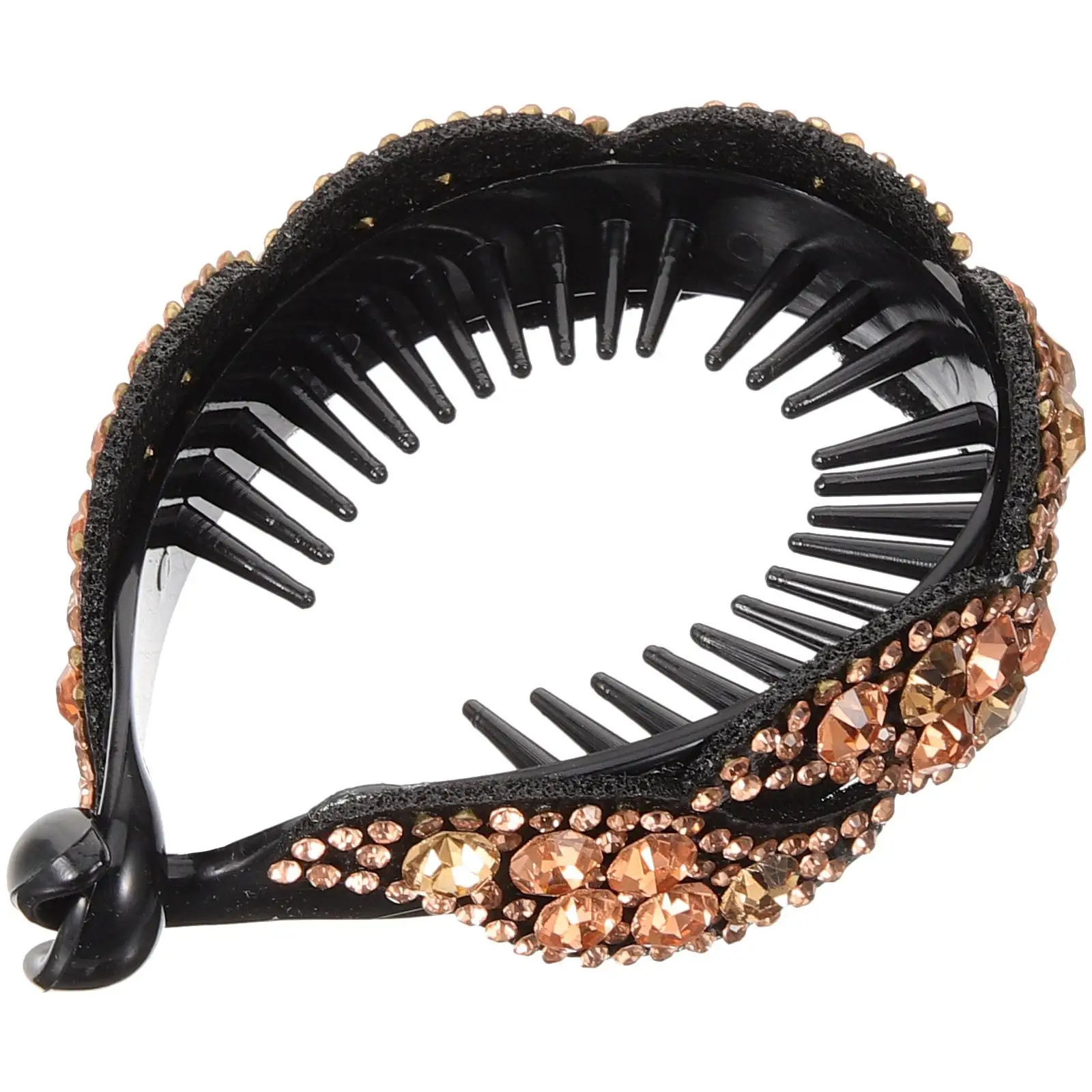 

Ponytail Clip for Women Light Brown French Hair Clips Beaded Ponytail Holder Clip Durable Stylish Daily Party Gift