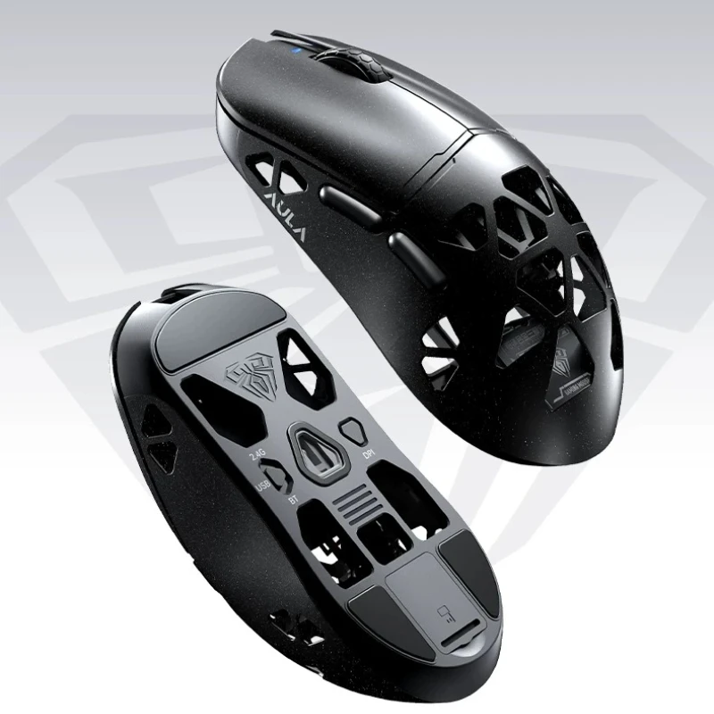AULA SC880MAX Wireless Mouse Custom Magnesium Alloy Tri-mode PAW3955 Sensor 8K Return Rate Lightweight Mouse for E-sports Gaming