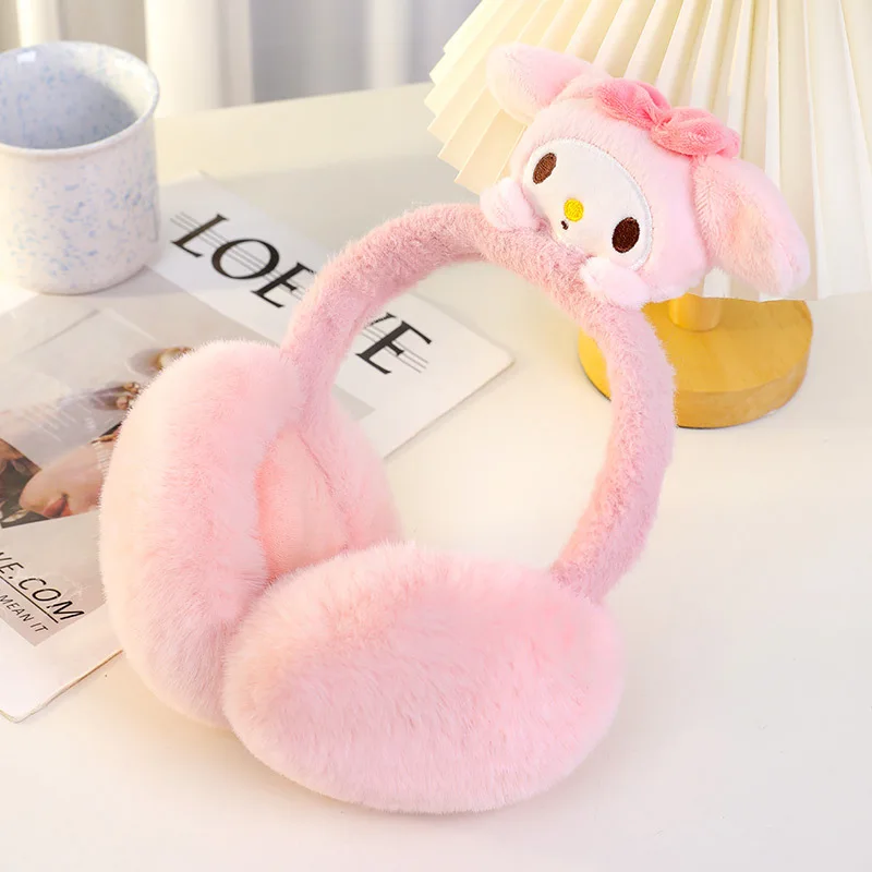 Kawaii بلدي ميلودي كورومي أفخم أضعاف غطاء للأذنين Sanrios أنيمي الطفل الكبار الشتاء رشاقته الدافئة حماية الأذن لطيف الفتيات مهرجان هدية