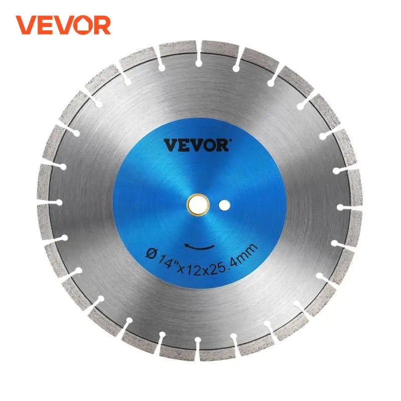 VEVOR 12-20in Laser Welding Diamond Blade 0.39 0.47 0.5in Tall Segments Masonry Circular Saw Blade Dry/Wet Tile Concrete Slate