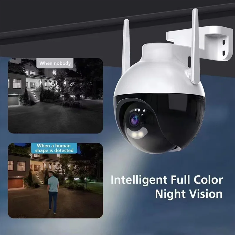 Al Human Detection  2-Way Audio Cameras Outdoor IP66 Waterproof Security Camera HD Night Vision Home Wireless Remote Monitor