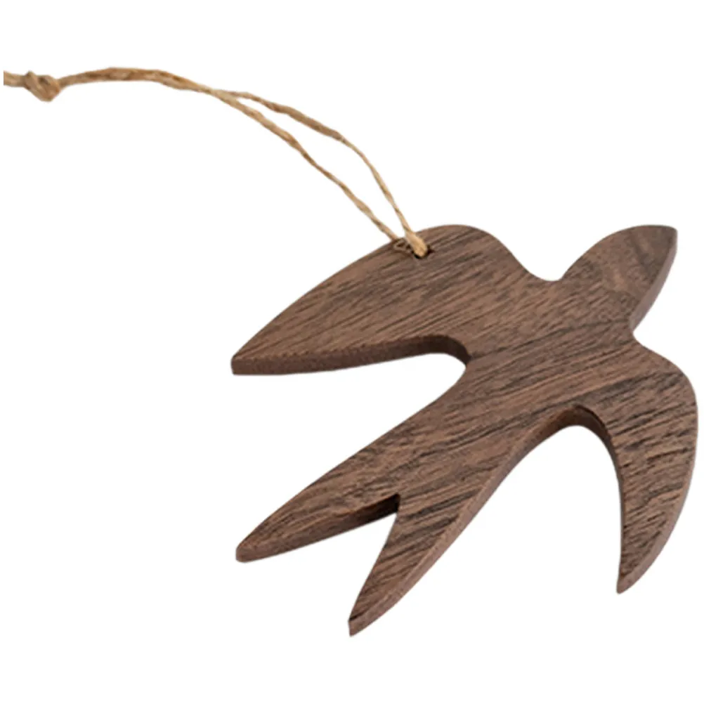 Imitated Swallow Wooden Hanging Decor Exquisite Home Wall Ornament Simulation Bird Statue Garden Patio Rustic Bird Decoration