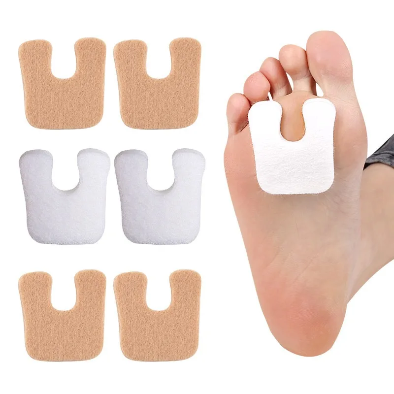 2pcs U-Shaped Protector Callus Pads Foot Corn Protector Sticker Reduce Rubbing Reusable Adhesive Callus Cushions Pad Foot Care