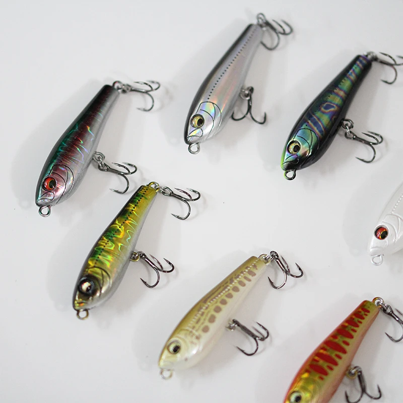 1Pcs Schwimm Mini Bleistift 45mm 2g Topwater Angeln Locken Wobbler Künstliche Kunststoff Harten Köder Für Barsch Hecht forelle Bass Tackle – Detail 7
