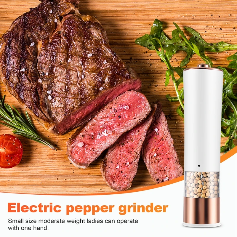 Automatic Salt Pepper Grinder Electric Spice Mill Battery Powered Adjustable Coarseness Pepper Mill Kitchen Tools