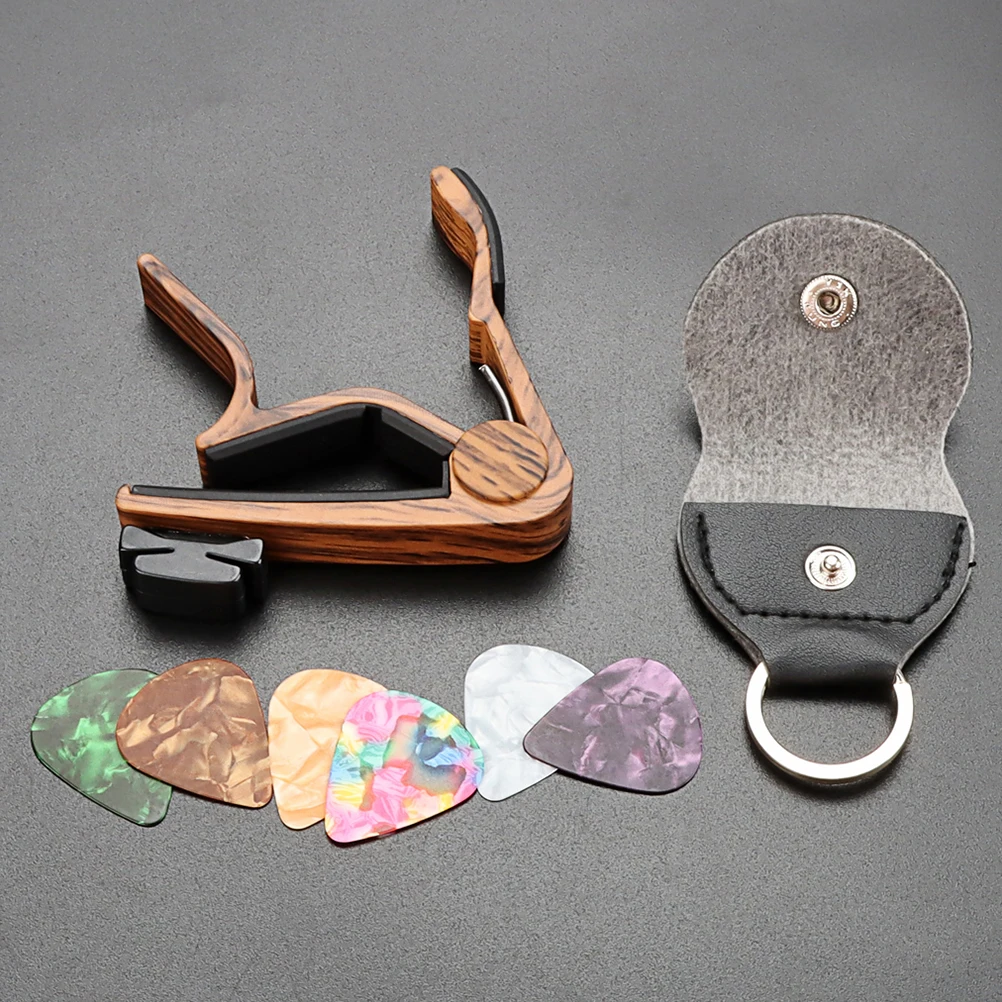 

1 Set Guitar Capo Picks Set Premium Metal Capo Adjustable Tuning Tool For Electric Acoustic Guitar Banjo Ukulele Durable Picks