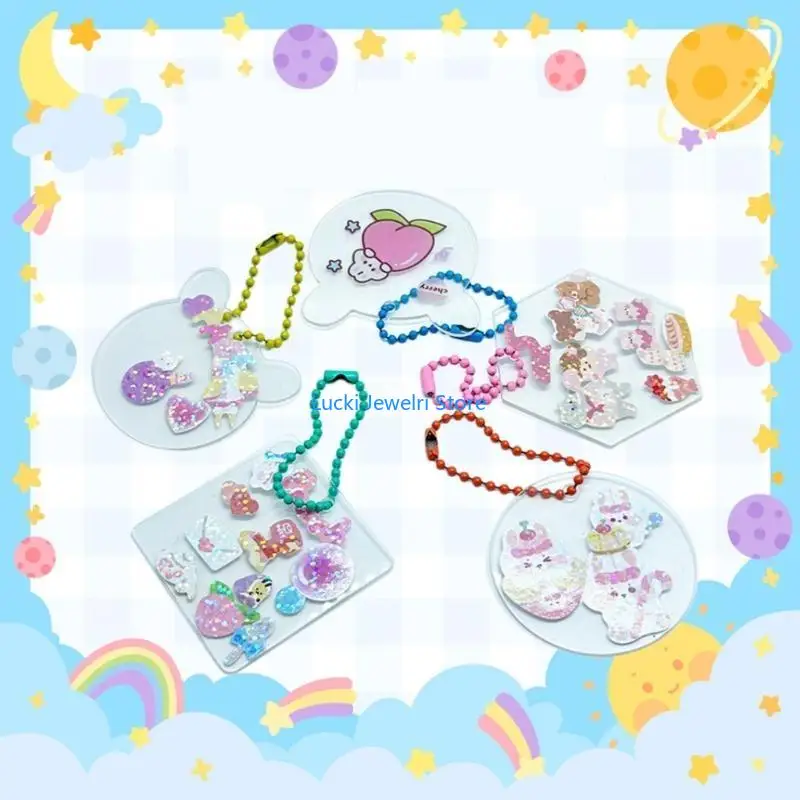 

193E 100Pcs Small Round Bead Link Chain for Keychains and Accessory Ball Beads Chain