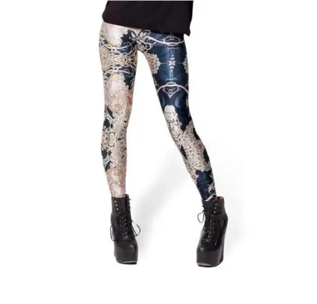 Women Legging flower beauty fairy Printed Casual Legging Slim Legging L 444