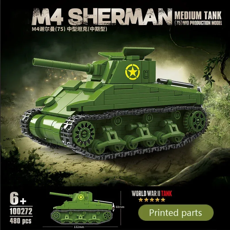 

Армия США, военная мировая война, WW2 M4, Шерман 75, средний танк, строительные блоки, Stuart Tank, кирпичи, развивающие игрушки для детей, подарок