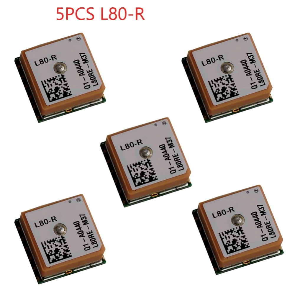 5Pcs L80-R Compact GPS POT Module Navigation Board ROM AGPS QZSS Integrated with Patch Antenna for Tracking