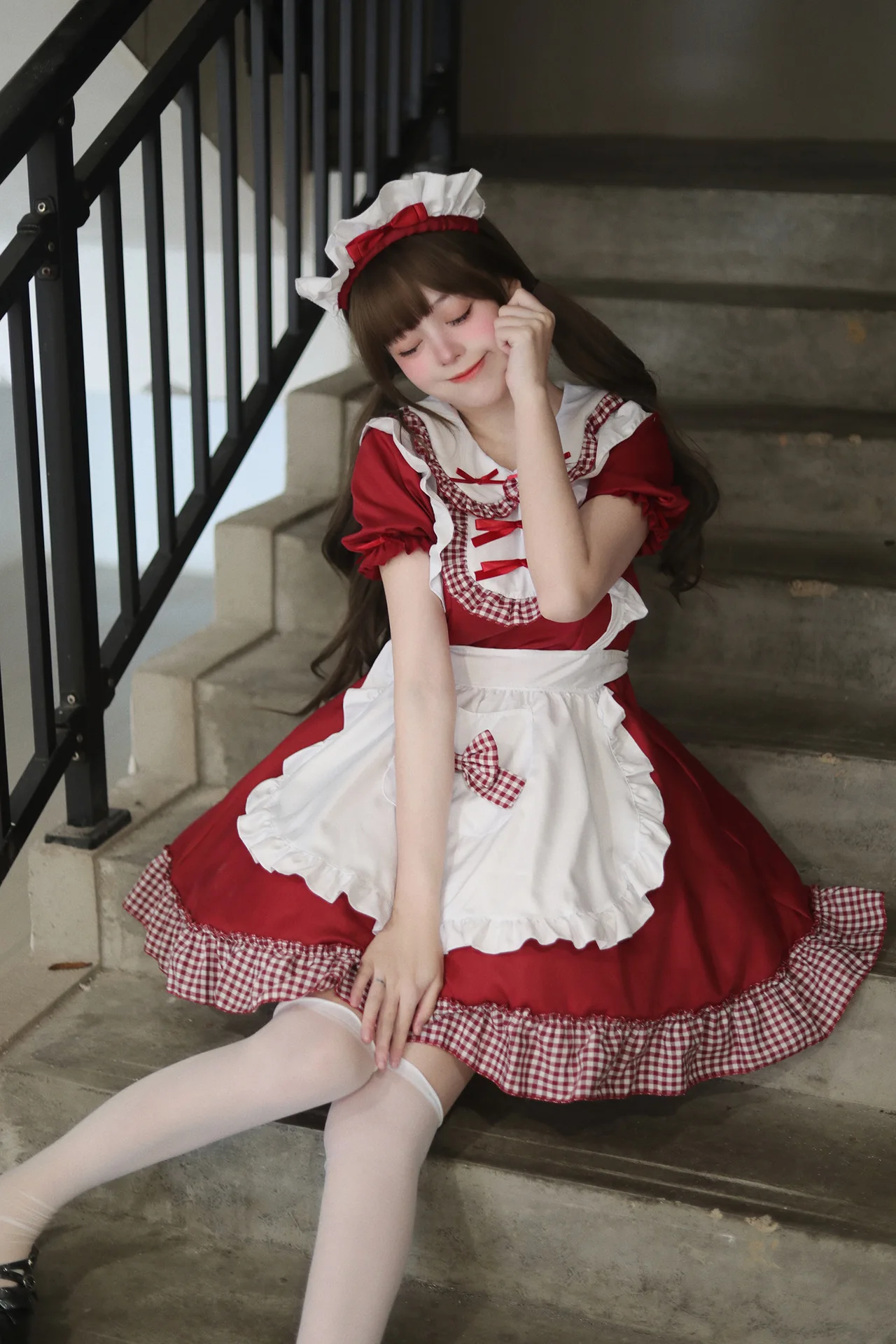 S -5XL Cute Lolita Girl Maid O - Anime Cosplay Outfit Girl 评论和价格