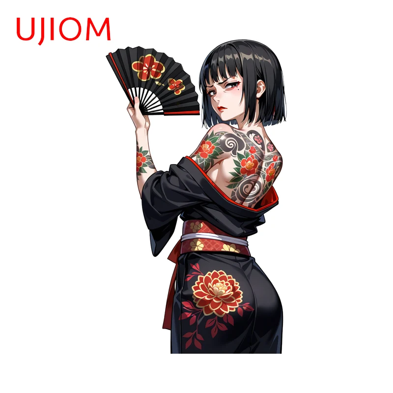 UJIOM Exquisite Tattoo Girl Character Peripheral Wall Sticker Elegant Attractive Sunscreen Decal Suitable For Computer Case Home