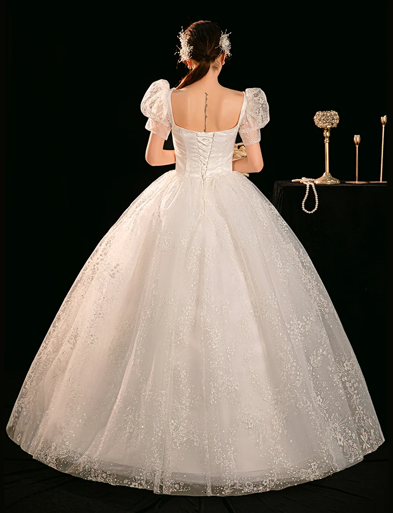 XXN-996#Sparkling Pearl Princess Wedding Dress Free Customization to Increase Size Lace Up Ball Gown Cheap Wholesale and Retail